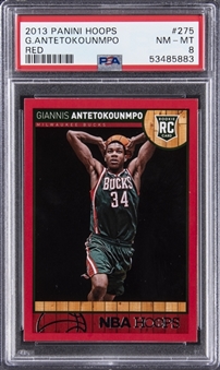 2013/14 Panini Hoops Red #275 Giannis Antetokounmpo Rookie Card - PSA NM-MT 8